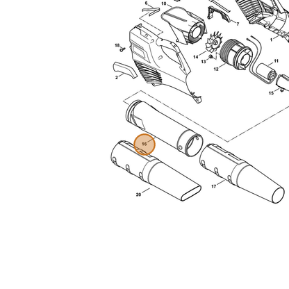 STIHL part 4523-701-5400 — IPL diagram snippet (6x zoom, amber highlight)
