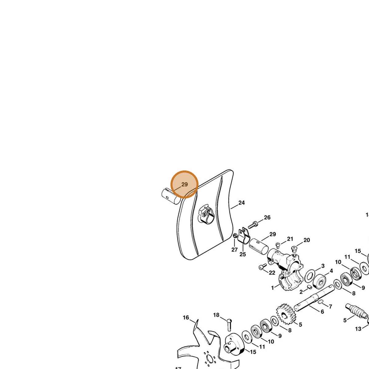 STIHL part 4600-713-8300 — IPL diagram snippet (6x zoom, amber highlight)
