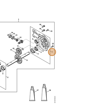 STIHL part 4601-640-0503 — IPL diagram snippet (6x zoom, amber highlight)