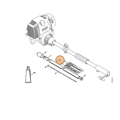 STIHL part 4601-710-7106 — IPL diagram snippet (6x zoom, amber highlight)