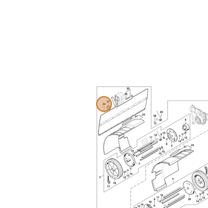 STIHL part 4601-710-8101 — IPL diagram snippet (6x zoom, amber highlight)