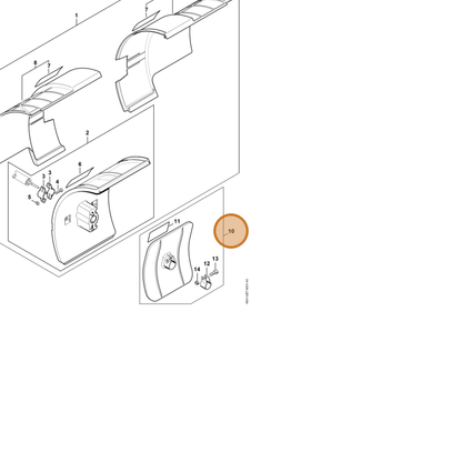 STIHL part 4601-710-8110 — IPL diagram snippet (6x zoom, amber highlight)