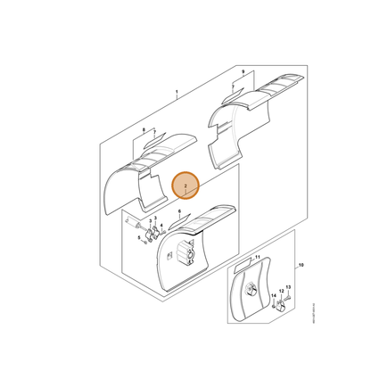 STIHL part 4601-710-8111 — IPL diagram snippet (6x zoom, amber highlight)
