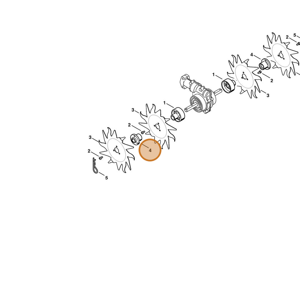STIHL part 4601-713-1903 — IPL diagram snippet (6x zoom, amber highlight)