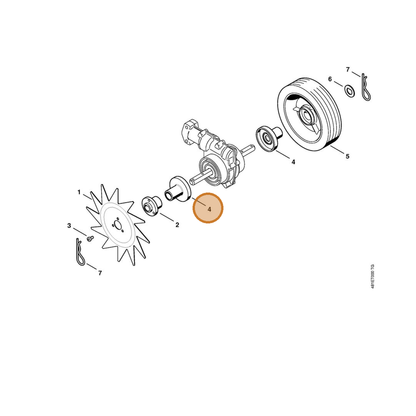 STIHL part 4601-713-8302 — IPL diagram snippet (6x zoom, amber highlight)
