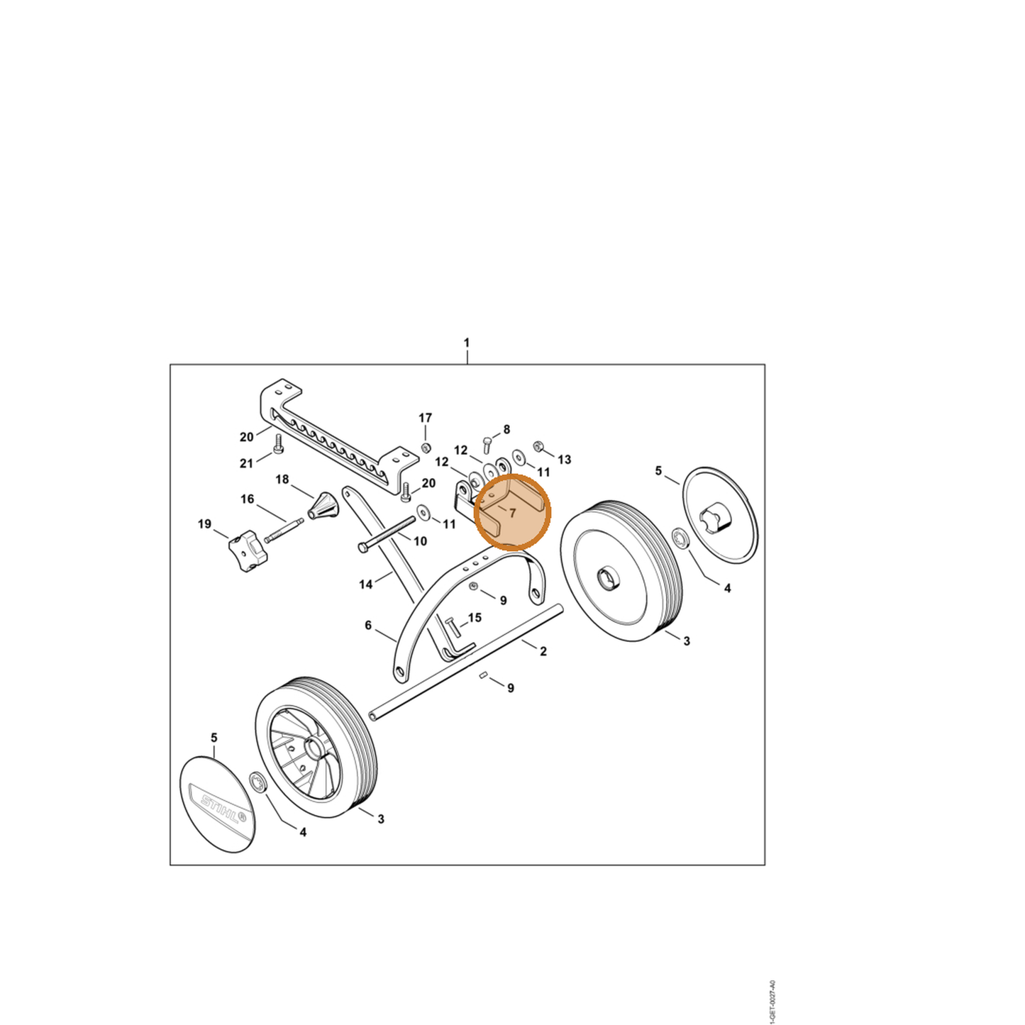STIHL part 4601-730-6200 — IPL diagram snippet (6x zoom, amber highlight)