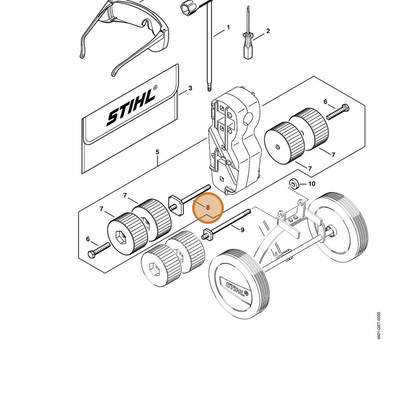 STIHL part 4601-730-9400 — IPL diagram snippet (6x zoom, amber highlight)