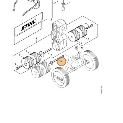 STIHL part 4601-730-9401 — IPL diagram snippet (6x zoom, amber highlight)