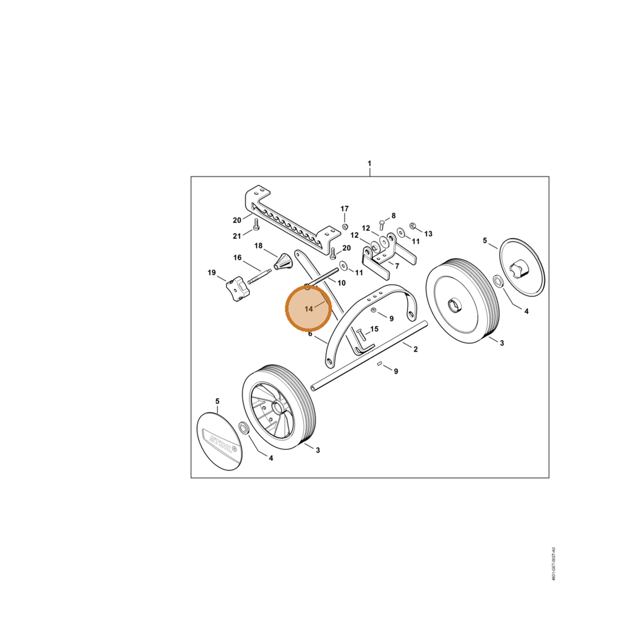 STIHL part 4601-731-7902 — IPL diagram snippet (6x zoom, amber highlight)