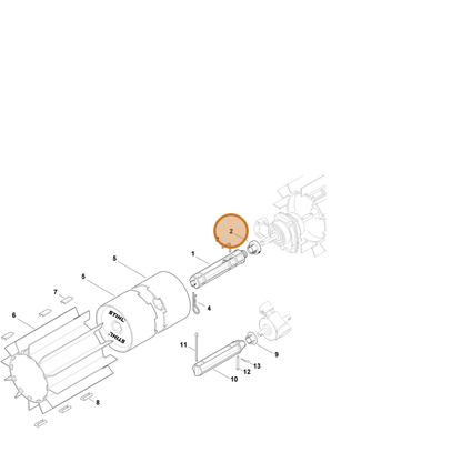 STIHL part 4601-732-1000 — IPL diagram snippet (6x zoom, amber highlight)