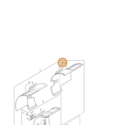 STIHL part 4601-740-2801 — IPL diagram snippet (6x zoom, amber highlight)