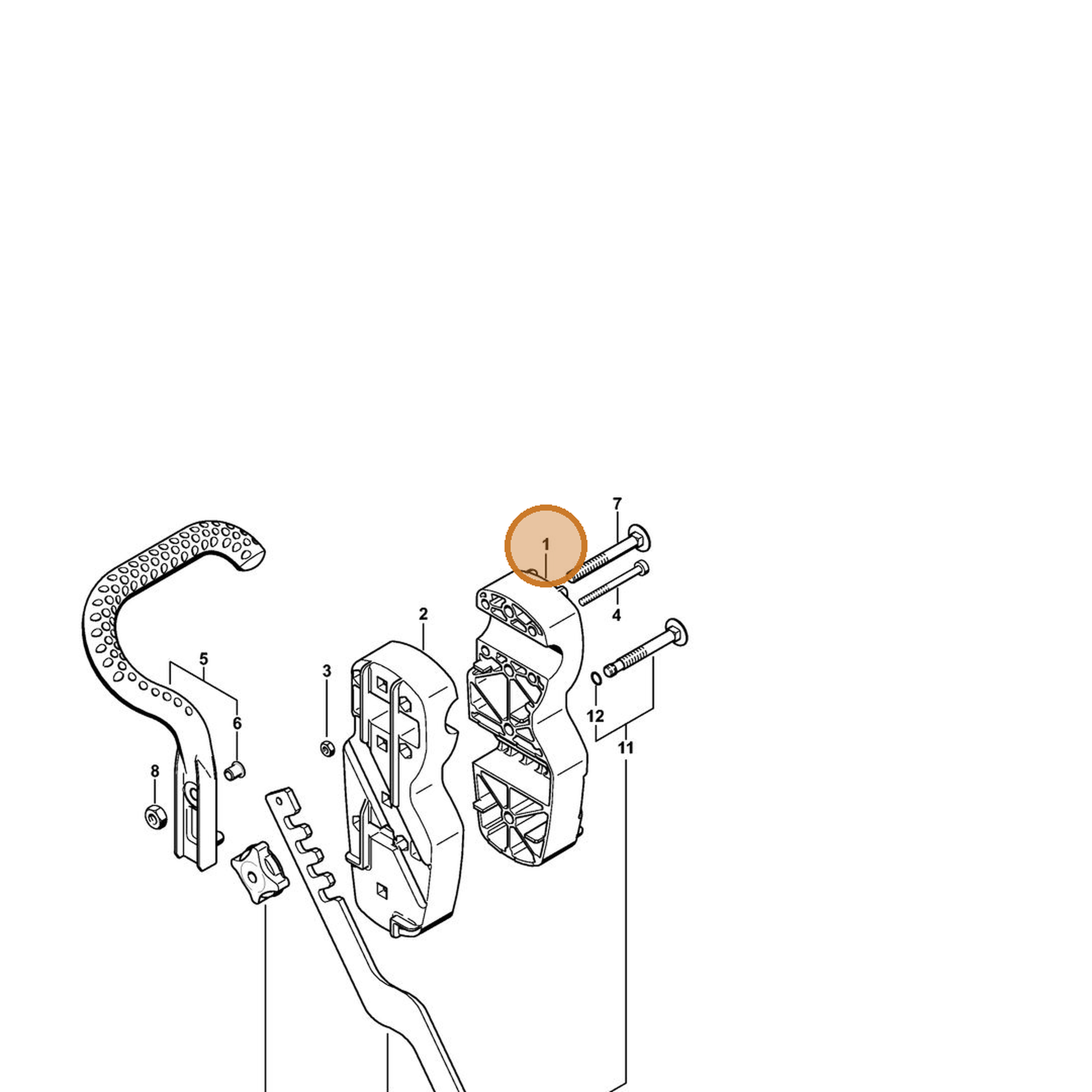 STIHL part 4601-791-3300 — IPL diagram snippet (6x zoom, amber highlight)