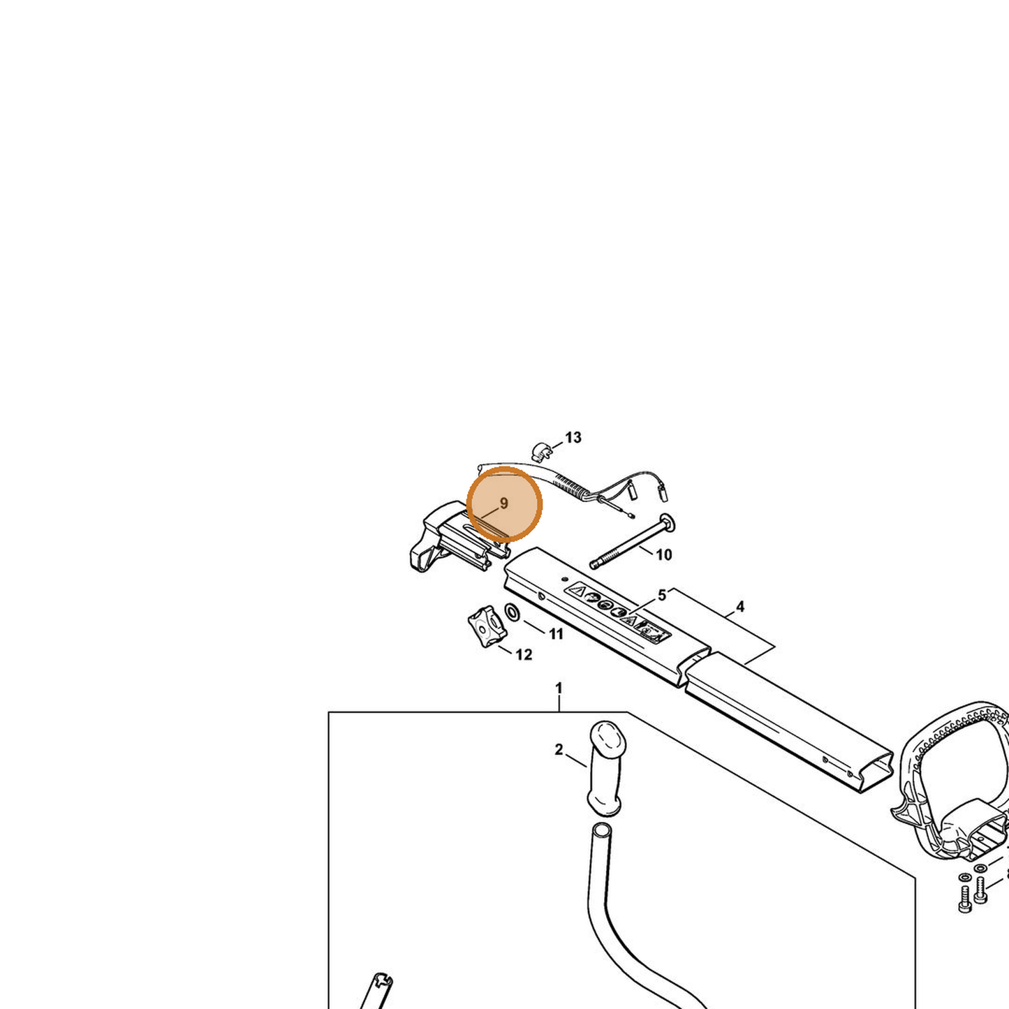 STIHL part 4601-791-7600 — IPL diagram snippet (6x zoom, amber highlight)