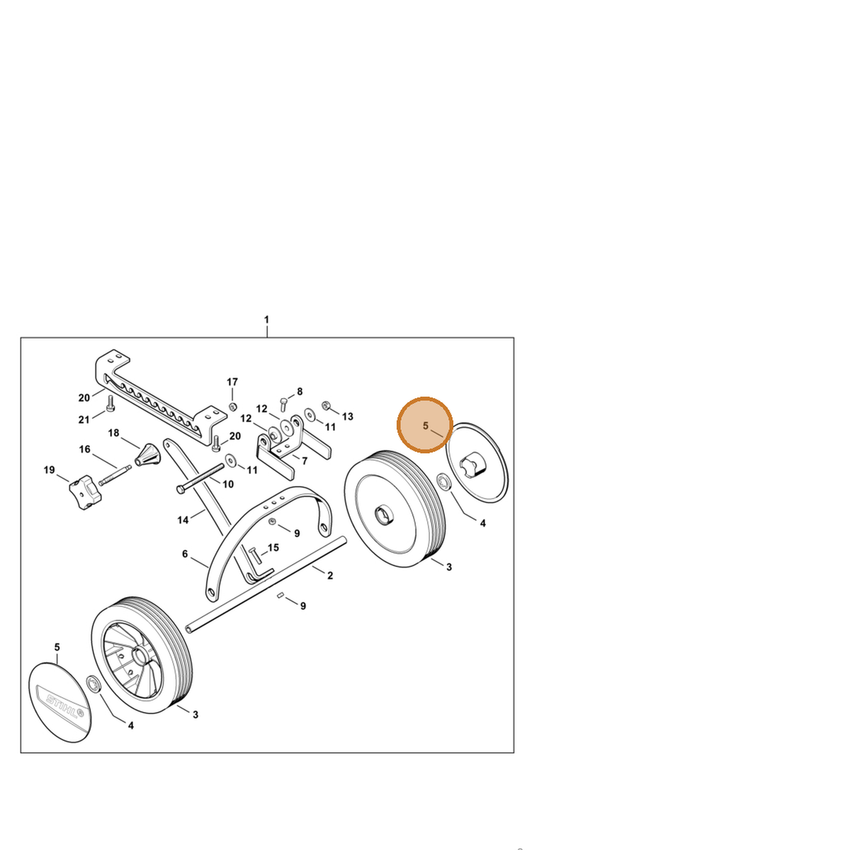 STIHL part 4601-791-9201 — IPL diagram snippet (6x zoom, amber highlight)