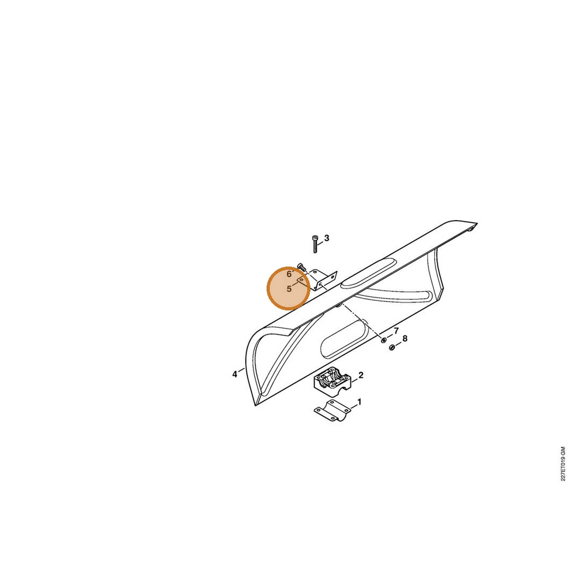 STIHL part 4602-716-0800 — IPL diagram snippet (6x zoom, amber highlight)