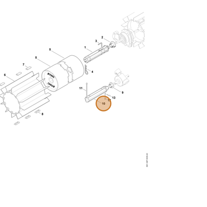 STIHL part 4602-732-0600 — IPL diagram snippet (6x zoom, amber highlight)