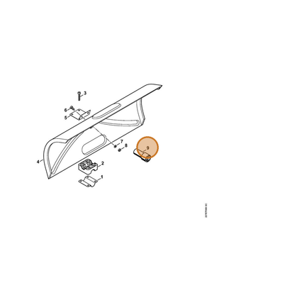 STIHL part 4602-738-0201 — IPL diagram snippet (6x zoom, amber highlight)