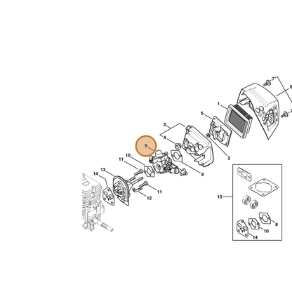 STIHL part 4604-120-0602 — IPL diagram snippet (6x zoom, amber highlight)