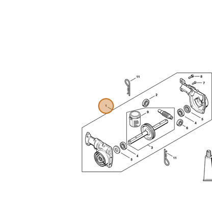 STIHL part 4604-640-0103 — IPL diagram snippet (6x zoom, amber highlight)