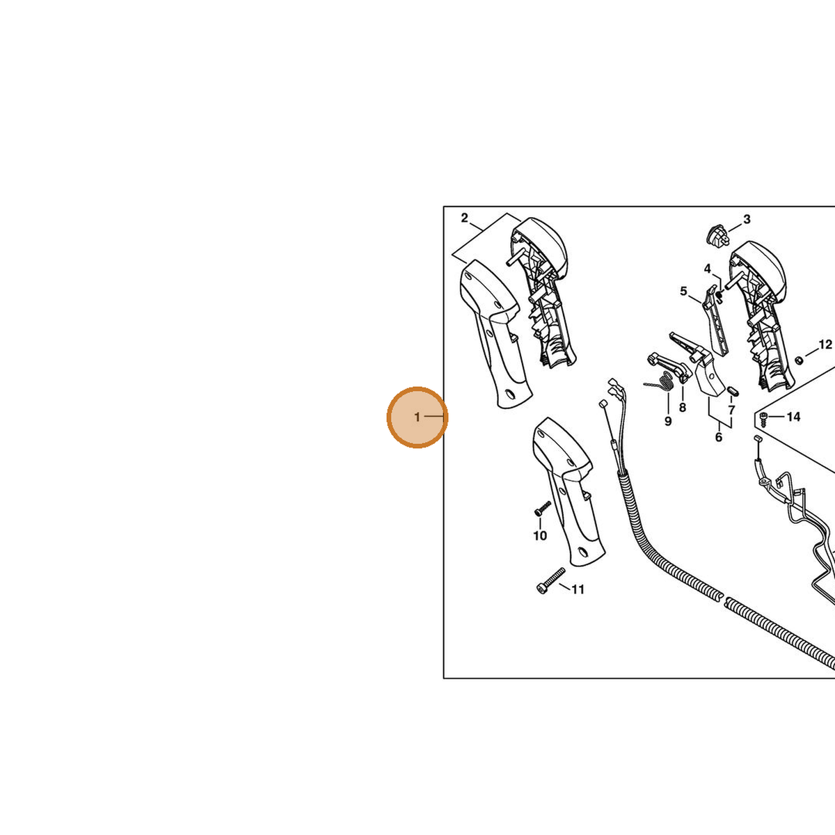 STIHL part 4604-790-4902 — IPL diagram snippet (6x zoom, amber highlight)