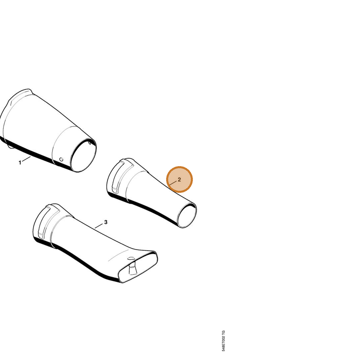 STIHL part 4606-701-8300 — IPL diagram snippet (6x zoom, amber highlight)