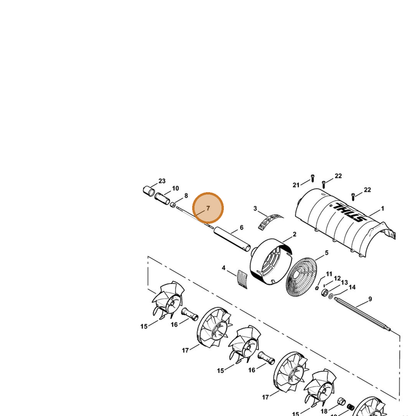 STIHL part 4606-710-5251 — IPL diagram snippet (6x zoom, amber highlight)