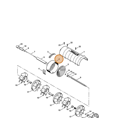 STIHL part 4606-760-8100 — IPL diagram snippet (6x zoom, amber highlight)