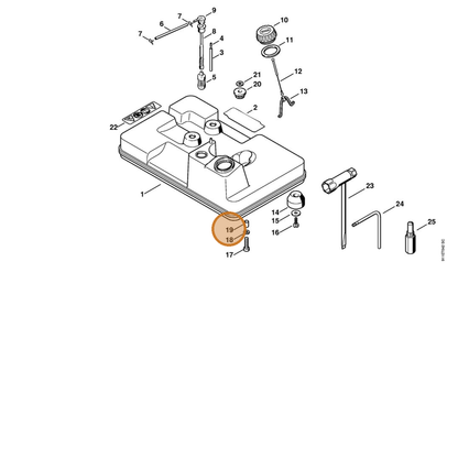 STIHL part 4702-792-8301 — IPL diagram snippet (6x zoom, amber highlight)