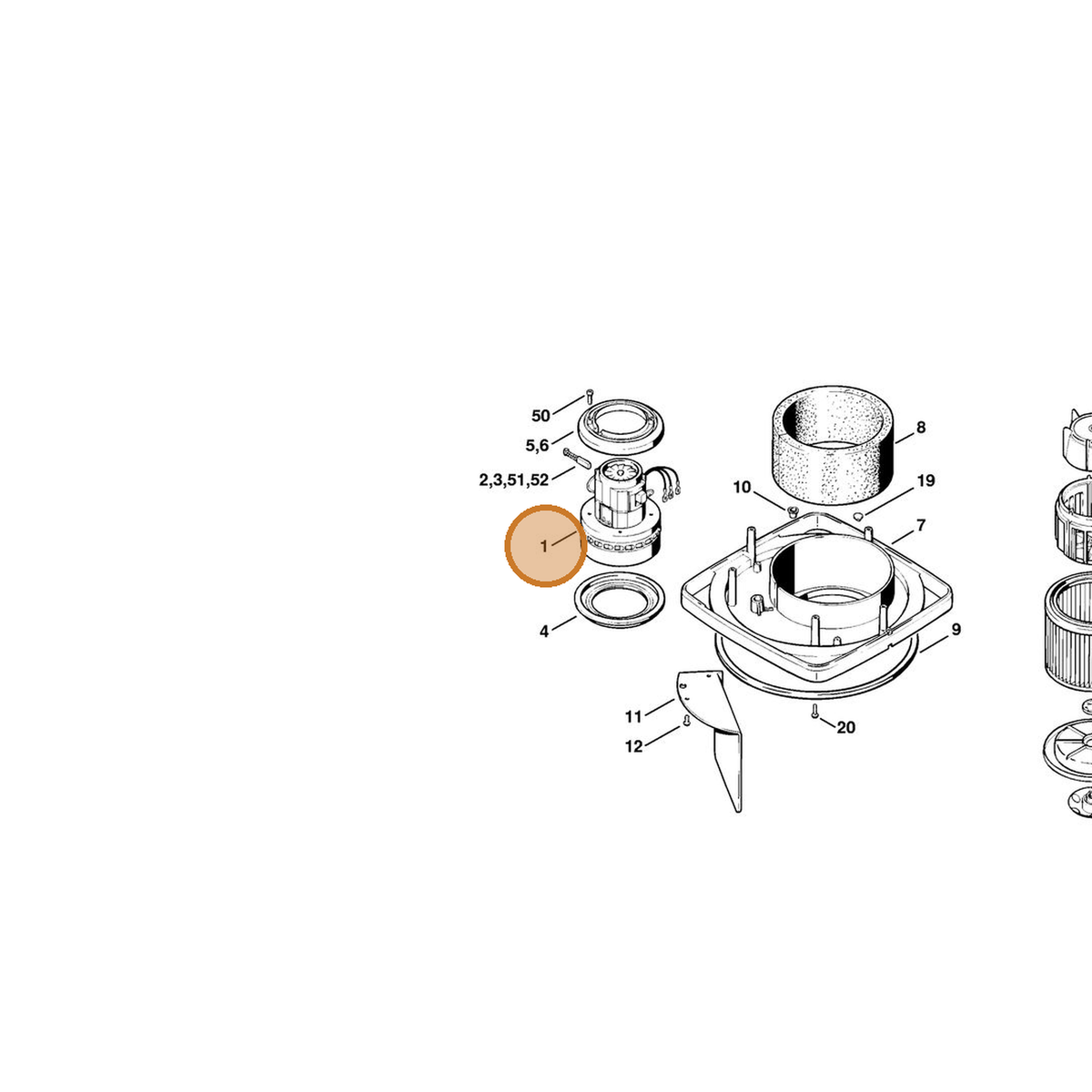 STIHL part 4709-600-0211 — IPL diagram snippet (6x zoom, amber highlight)