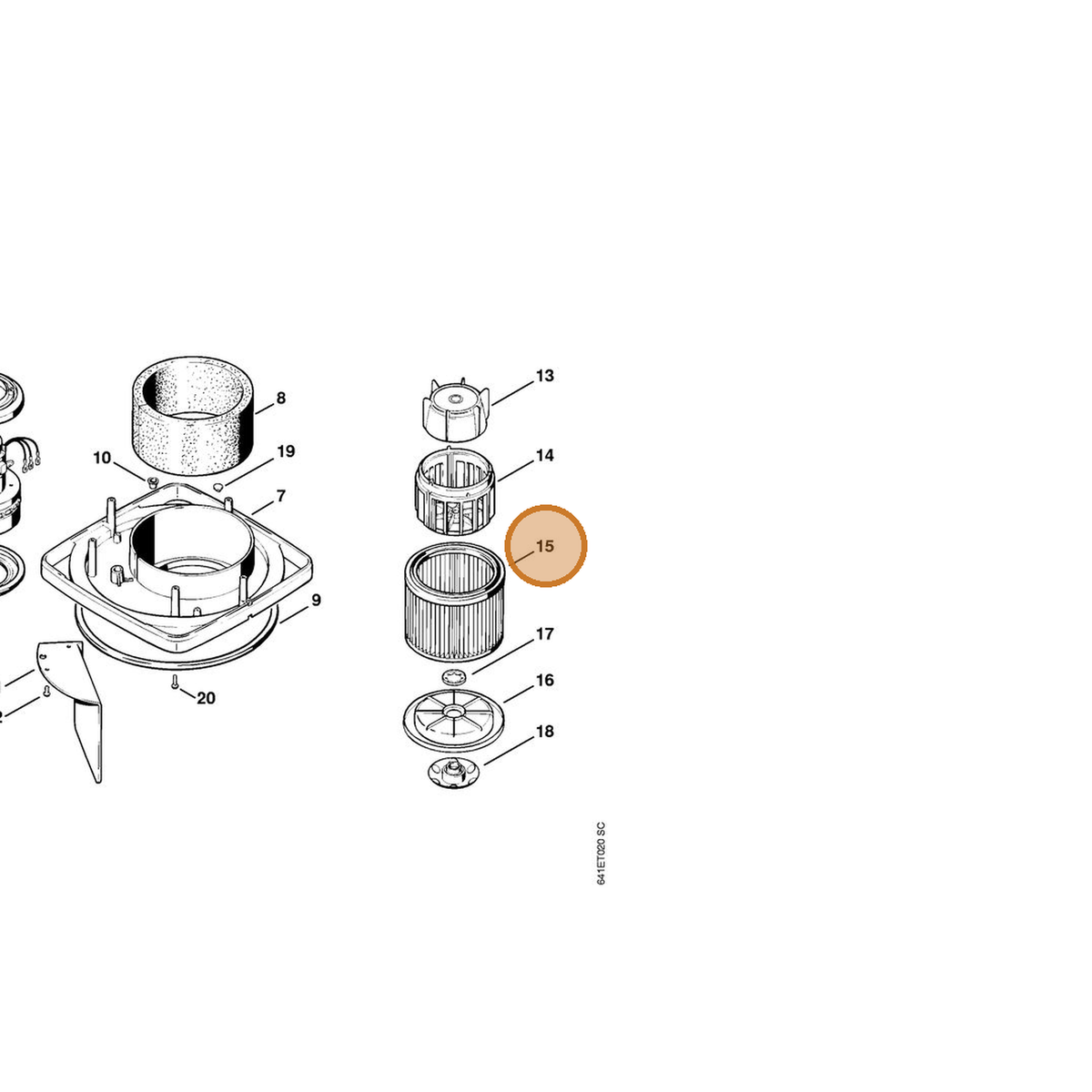STIHL part 4709-703-5900 — IPL diagram snippet (6x zoom, amber highlight)