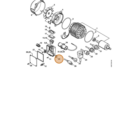 STIHL part 4719-432-9300 — IPL diagram snippet (6x zoom, amber highlight)