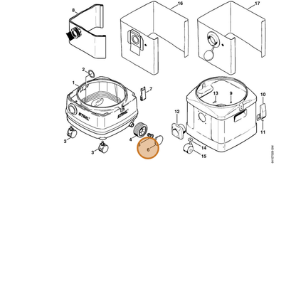 STIHL part 4727-704-4200 — IPL diagram snippet (6x zoom, amber highlight)