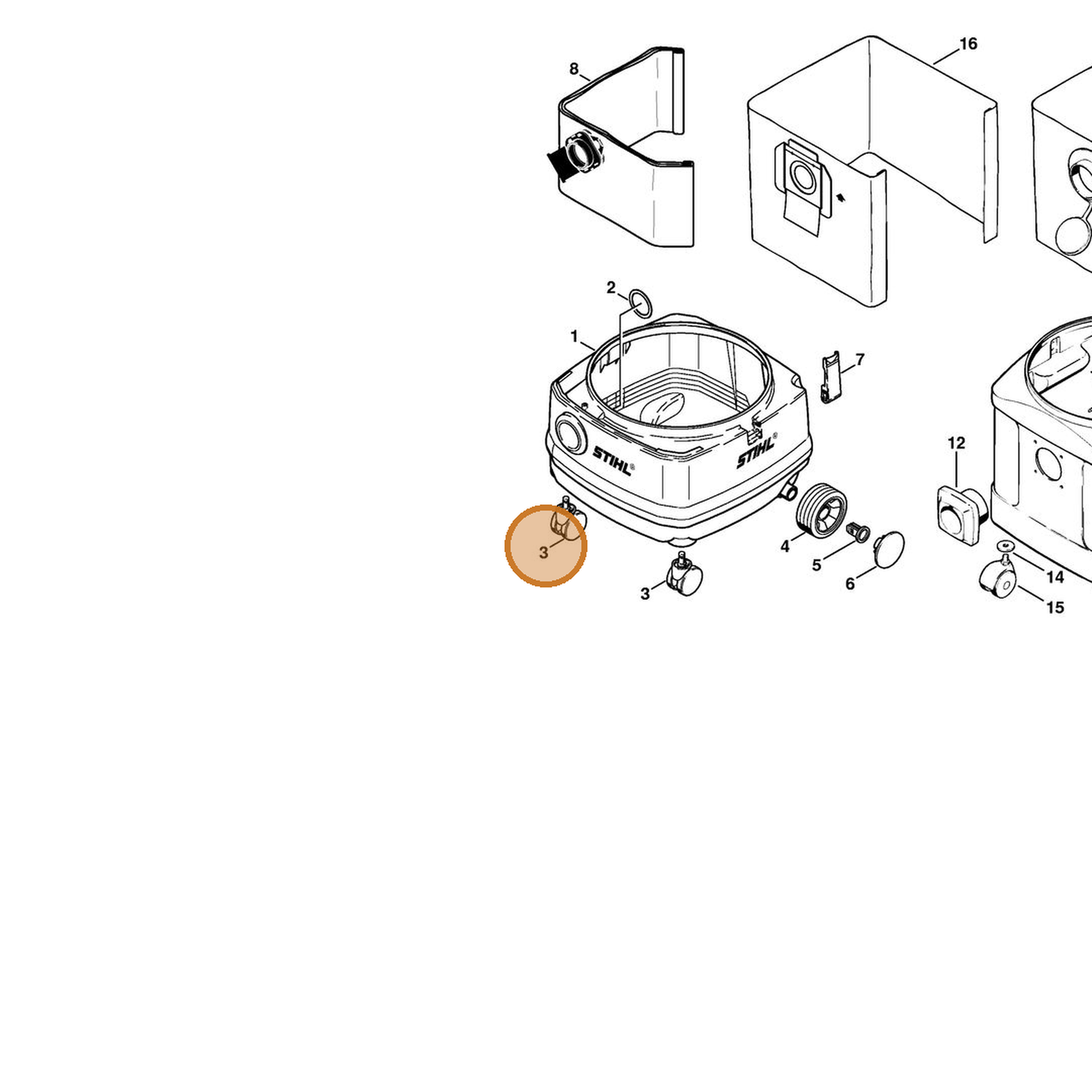 STIHL part 4727-790-5900 — IPL diagram snippet (6x zoom, amber highlight)