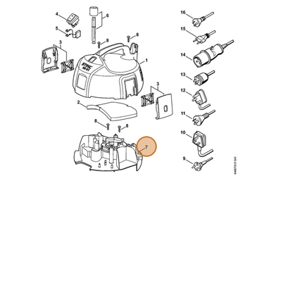 STIHL part 4758-602-1200 — IPL diagram snippet (6x zoom, amber highlight)