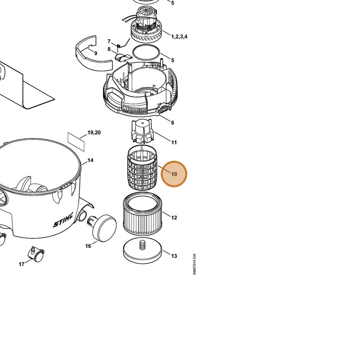 STIHL part 4758-760-7900 — IPL diagram snippet (6x zoom, amber highlight)