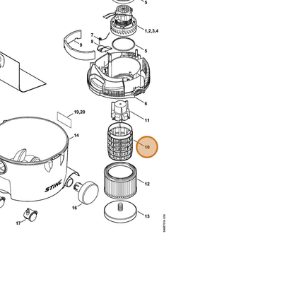 STIHL part 4758-760-7900 — IPL diagram snippet (6x zoom, amber highlight)