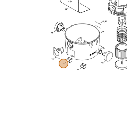 STIHL part 4758-790-5900 — IPL diagram snippet (6x zoom, amber highlight)
