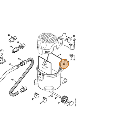 STIHL part 4774-790-5400 — IPL diagram snippet (6x zoom, amber highlight)