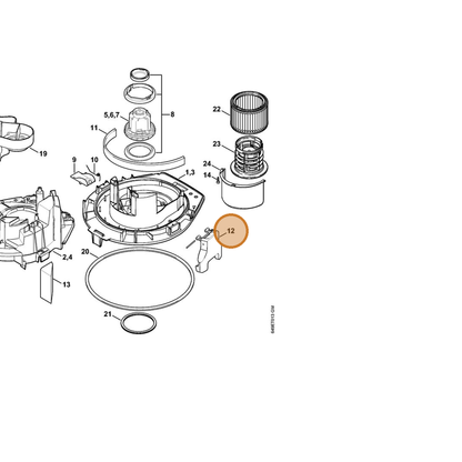 STIHL part 4774-790-8600 — IPL diagram snippet (6x zoom, amber highlight)