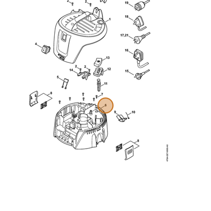STIHL part 4784-600-0800 — IPL diagram snippet (6x zoom, amber highlight)