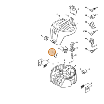 STIHL part 4784-605-1200 — IPL diagram snippet (6x zoom, amber highlight)