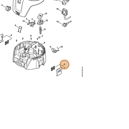 STIHL part 4784-790-8600 — IPL diagram snippet (6x zoom, amber highlight)