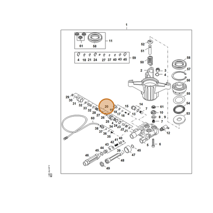 STIHL part 4789-007-1800 — IPL diagram snippet (6x zoom, amber highlight)