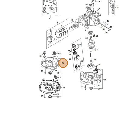 STIHL part 4789-020-1100 — IPL diagram snippet (6x zoom, amber highlight)