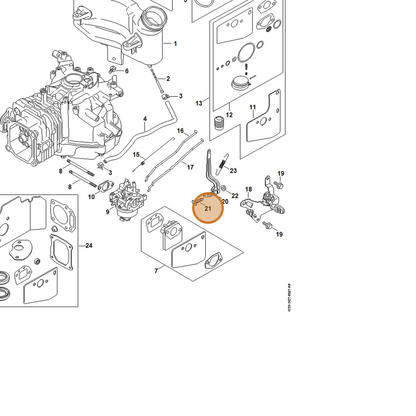 STIHL part 4789-104-2200 — IPL diagram snippet (6x zoom, amber highlight)