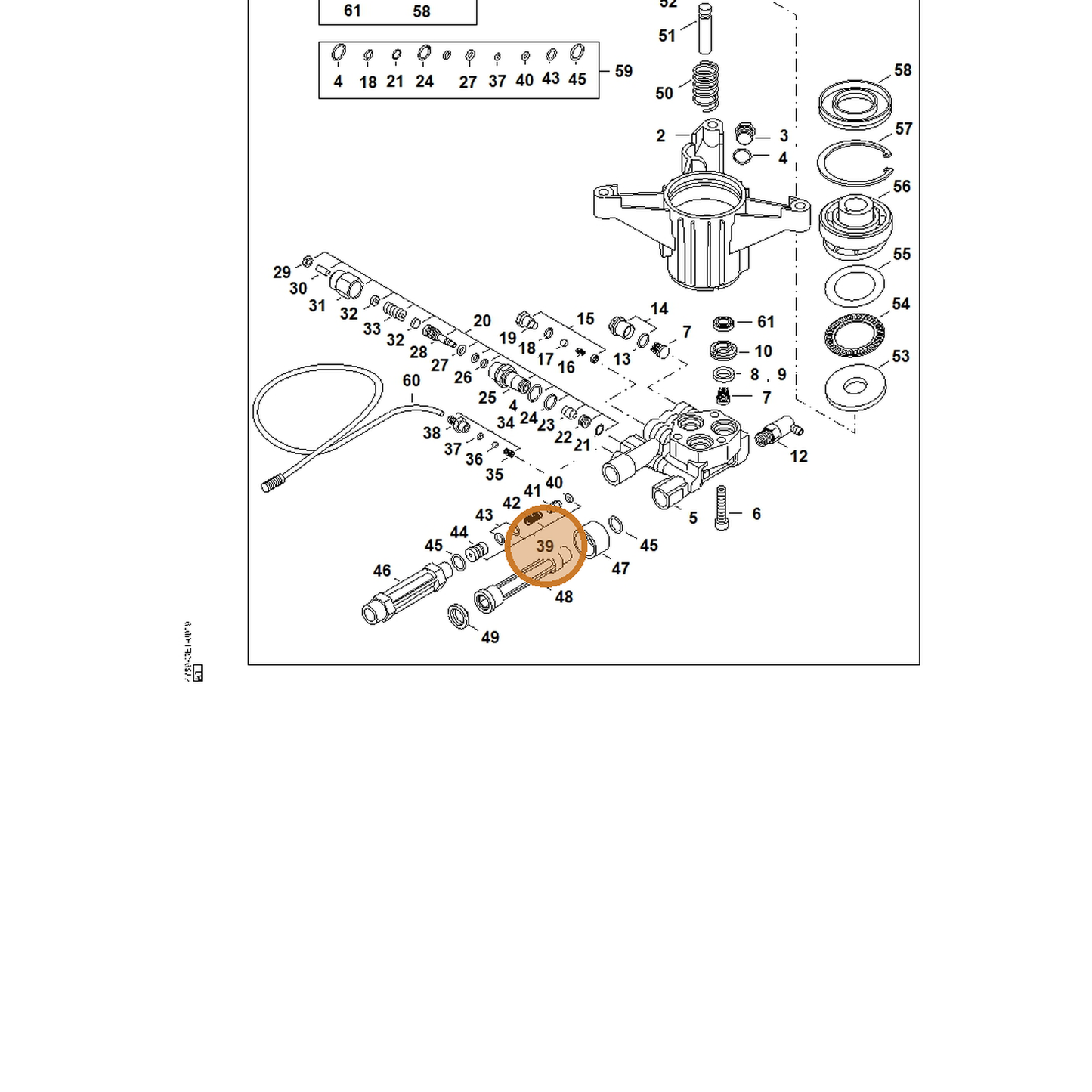STIHL part 4789-500-0600 — IPL diagram snippet (6x zoom, amber highlight)