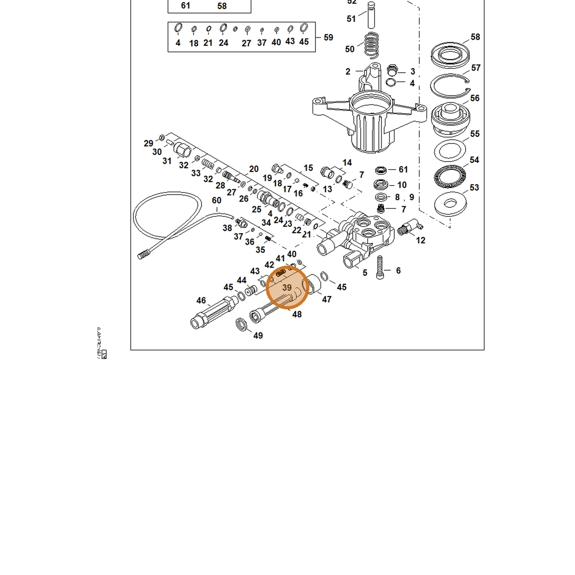 STIHL part 4789-500-0600 — IPL diagram snippet (6x zoom, amber highlight)