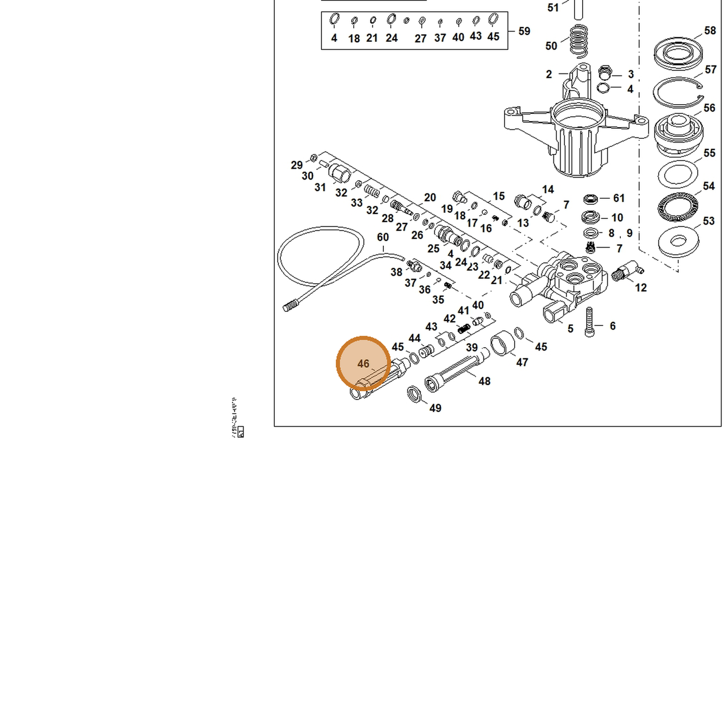 STIHL part 4789-511-0200 — IPL diagram snippet (6x zoom, amber highlight)