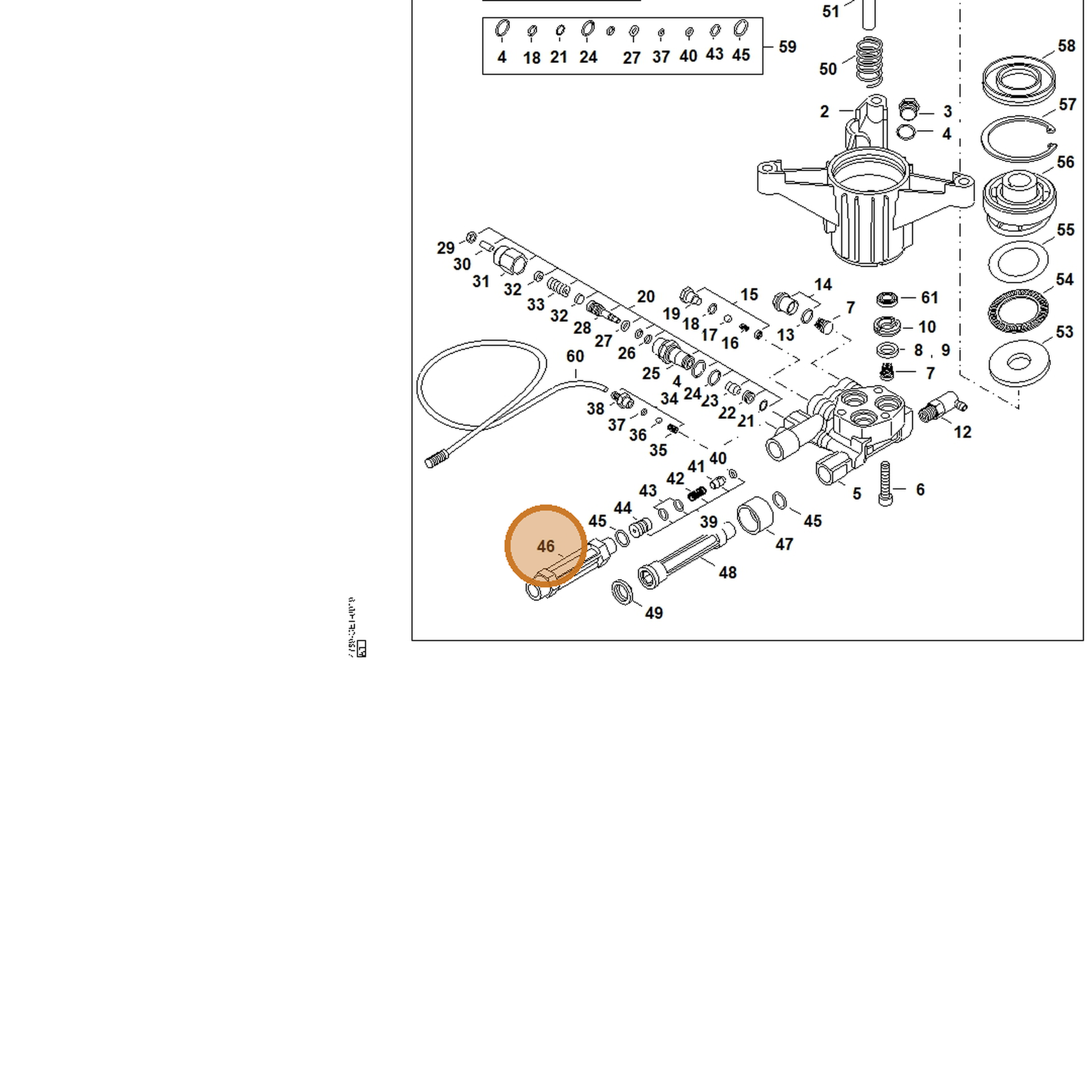STIHL part 4789-511-0200 — IPL diagram snippet (6x zoom, amber highlight)
