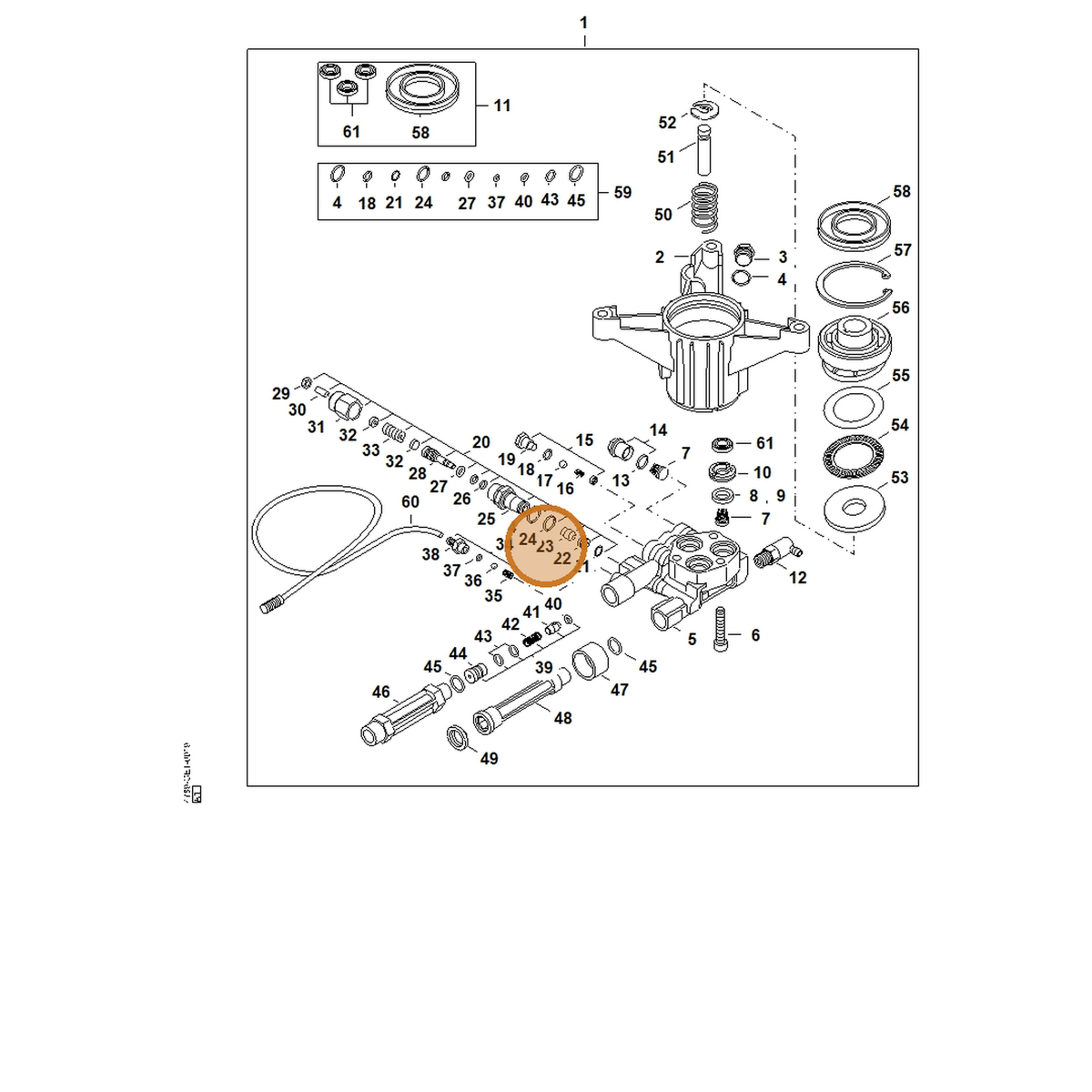 STIHL part 4789-512-1500 — IPL diagram snippet (6x zoom, amber highlight)